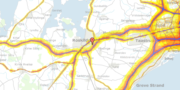 Trafikstøjkort på Bymarken 41, 2. tv, 4000 Roskilde