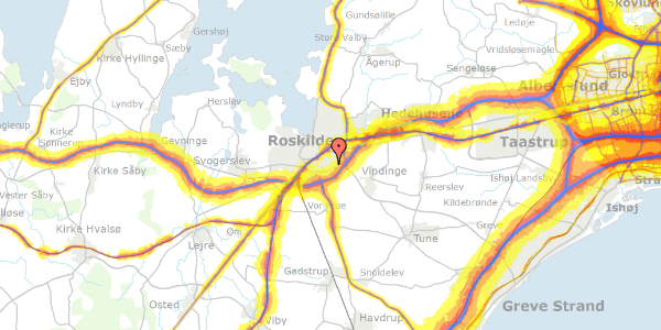 Trafikstøjkort på Bymarken 66, 4000 Roskilde