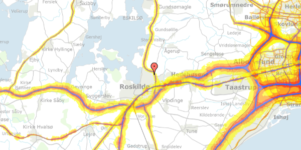 Trafikstøjkort på Børnehøjen 16, 4000 Roskilde