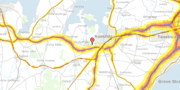 Trafikstøjkort på Cypressen 14, 4000 Roskilde