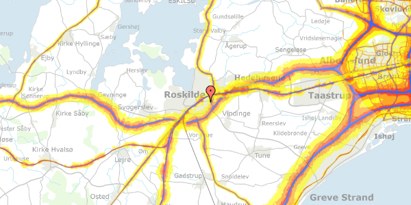 Trafikstøjkort på Dommervænget 7D, 4000 Roskilde