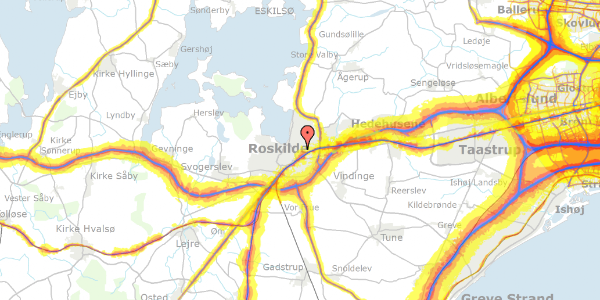 Trafikstøjkort på Dronning Sofies Vej 39, 4000 Roskilde