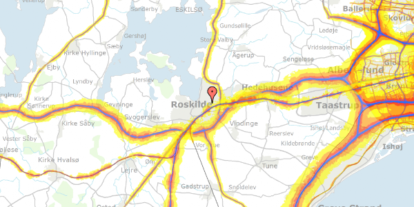 Trafikstøjkort på Dronning Sofies Vej 64, st. 4, 4000 Roskilde