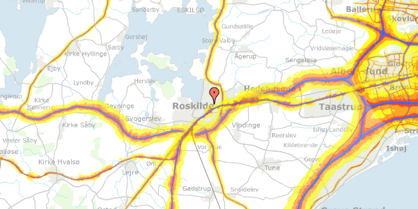 Trafikstøjkort på Dronning Sofies Vej 66, st. 6, 4000 Roskilde