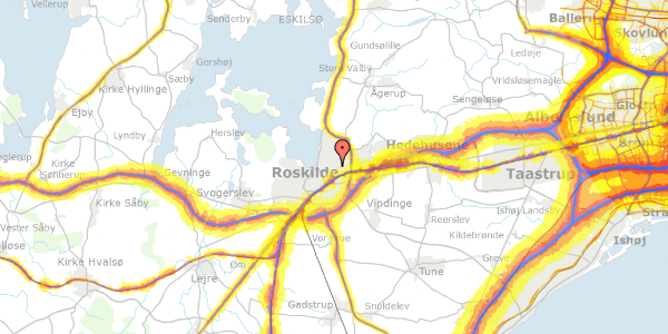 Trafikstøjkort på Drosselvej 33, 4000 Roskilde