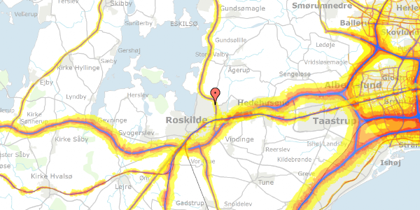 Trafikstøjkort på Egegårdsparken 85, 4000 Roskilde