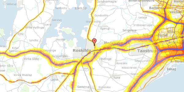 Trafikstøjkort på Egelund 4, 4000 Roskilde