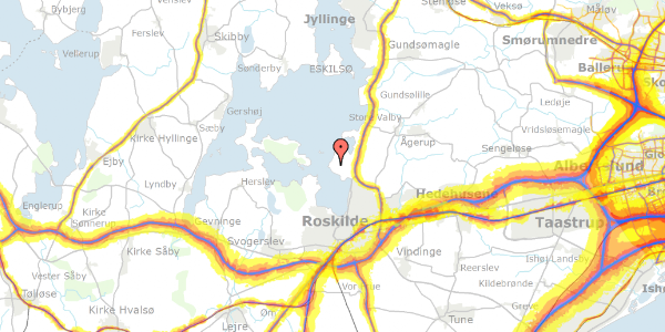 Trafikstøjkort på Elleorevej 15, 4000 Roskilde