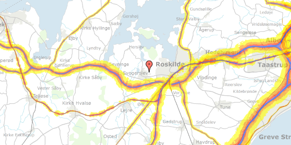 Trafikstøjkort på Enghaven 11, 4000 Roskilde