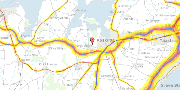 Trafikstøjkort på Enghaven 27, 4000 Roskilde