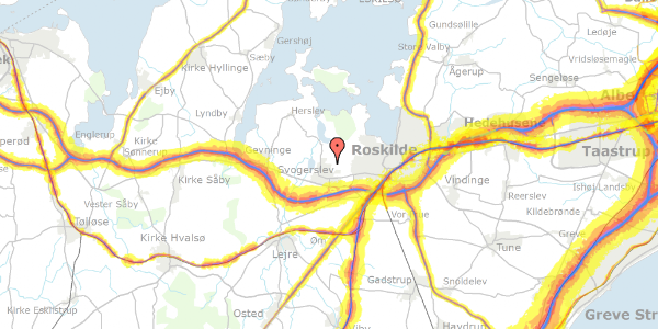 Trafikstøjkort på Enghaven 65, 4000 Roskilde