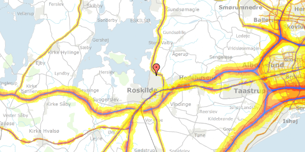 Trafikstøjkort på Engholmparken 20, 4000 Roskilde