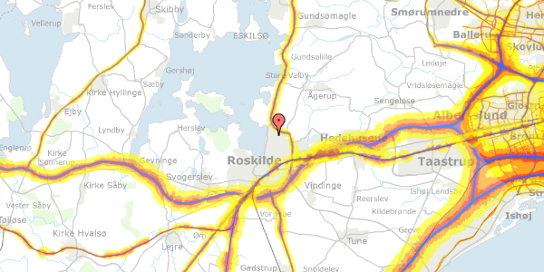 Trafikstøjkort på Engholmparken 42, 4000 Roskilde