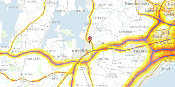 Trafikstøjkort på Engholmvej 9, 4000 Roskilde