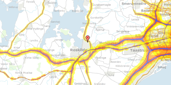 Trafikstøjkort på Engholmvej 17, 4000 Roskilde