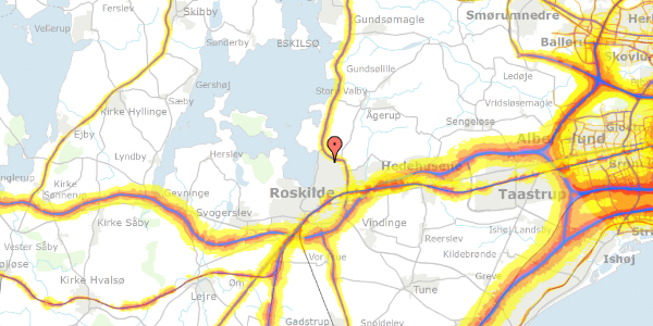 Trafikstøjkort på Engholmvej 24, 4000 Roskilde