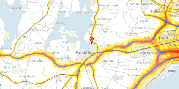 Trafikstøjkort på Fjordparken 25B, 4000 Roskilde