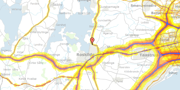 Trafikstøjkort på Fjordvænget 2, 4000 Roskilde