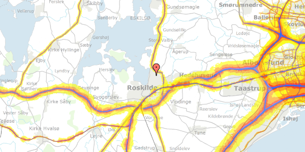 Trafikstøjkort på Fynsvej 33, 4000 Roskilde