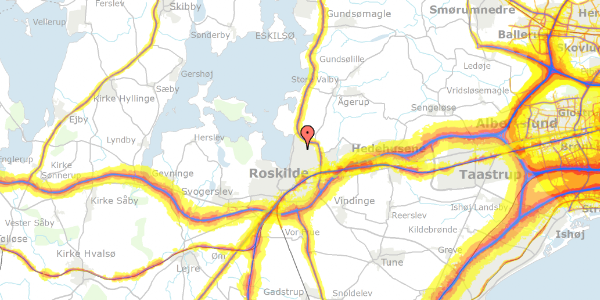 Trafikstøjkort på Assensvej 21, 4000 Roskilde