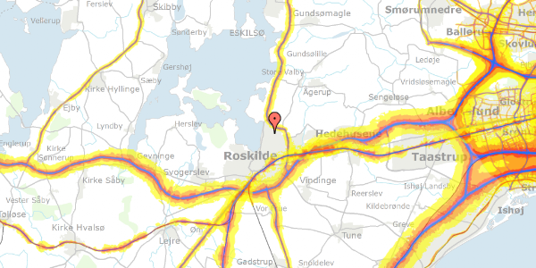 Trafikstøjkort på Fåborgvej 27, 4000 Roskilde