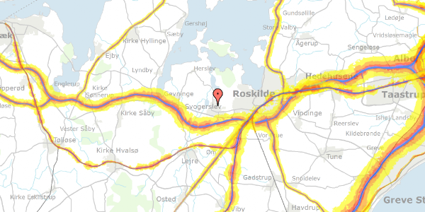 Trafikstøjkort på Galpestykket 31, 4000 Roskilde