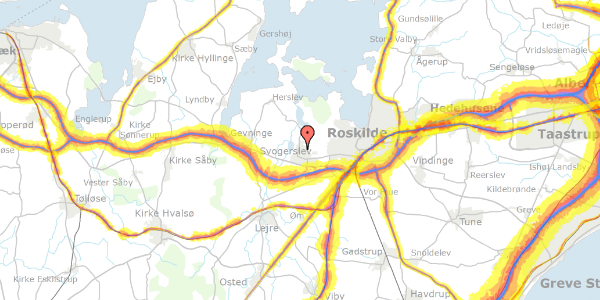 Trafikstøjkort på Galpestykket 48, 4000 Roskilde