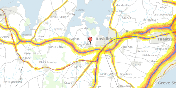Trafikstøjkort på Galpestykket 92, 4000 Roskilde