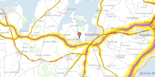 Trafikstøjkort på Galpestykket 111, 4000 Roskilde