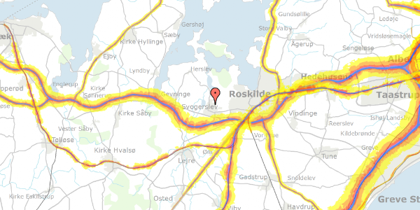 Trafikstøjkort på Galpestykket 137, 4000 Roskilde