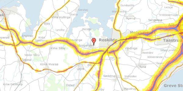 Trafikstøjkort på Galpestykket 357, 4000 Roskilde