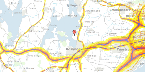 Trafikstøjkort på Græsbakken 8, 4000 Roskilde