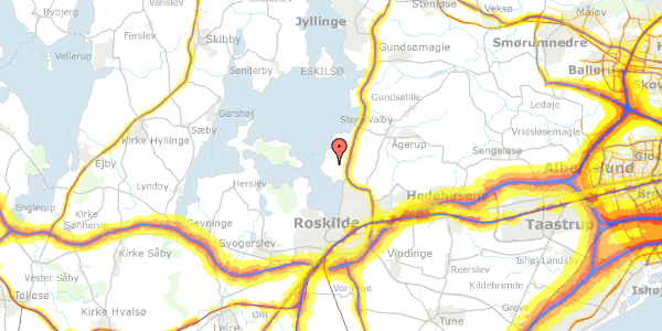 Trafikstøjkort på Guldborgvej 3, 4000 Roskilde