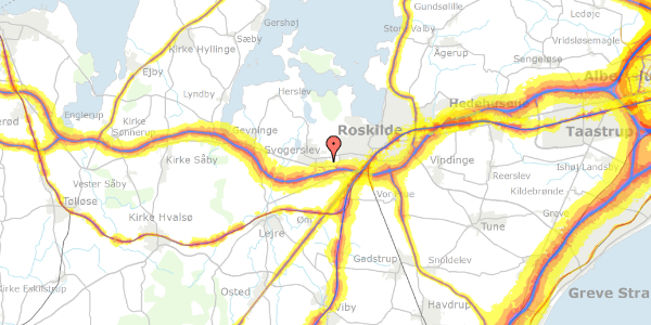 Trafikstøjkort på Gyldenkærnevej 17, 4000 Roskilde