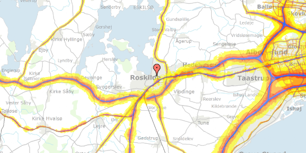 Trafikstøjkort på Haraldsborgvej 4C, 2. , 4000 Roskilde