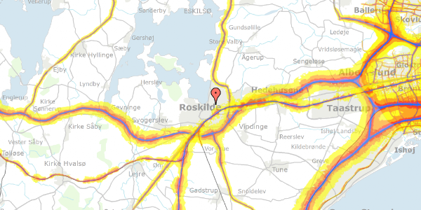 Trafikstøjkort på Haraldsborgvej 8B, 2. th, 4000 Roskilde