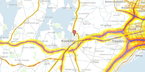 Trafikstøjkort på Haraldsborgvej 146, 4000 Roskilde