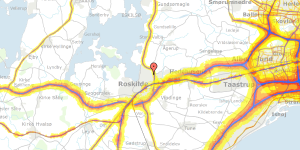 Trafikstøjkort på Haraldskær 1, 4000 Roskilde