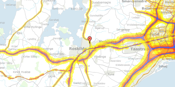 Trafikstøjkort på Haraldskær 27, 4000 Roskilde