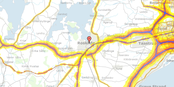 Trafikstøjkort på Havnevej 22, 1. tv, 4000 Roskilde