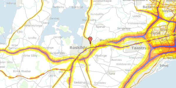 Trafikstøjkort på Havslunde 1A, 4000 Roskilde