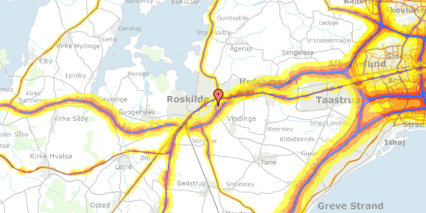 Trafikstøjkort på Hedeboparken 4, 1. 220, 4000 Roskilde