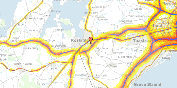 Trafikstøjkort på Hedemølleparken 31, 4000 Roskilde