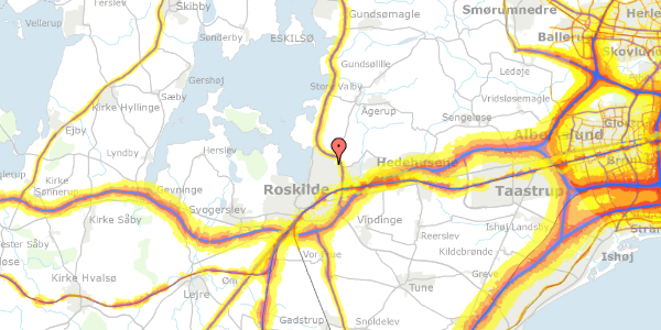 Trafikstøjkort på Himmelev Bygade 32B, 4000 Roskilde