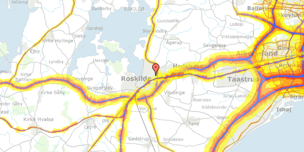 Trafikstøjkort på Himmelevvej 23, 4000 Roskilde