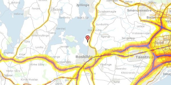 Trafikstøjkort på Hyldeholm 18, 4000 Roskilde