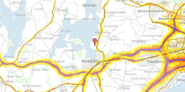 Trafikstøjkort på Hyldeholm 22, 4000 Roskilde