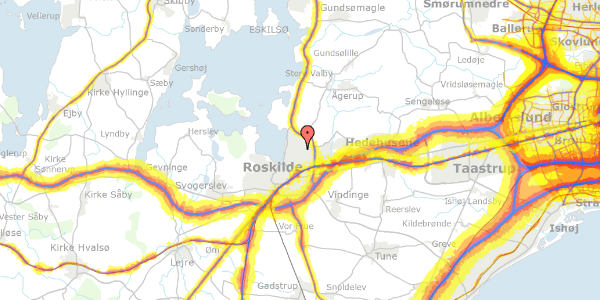 Trafikstøjkort på Ibsgården 42, 4000 Roskilde