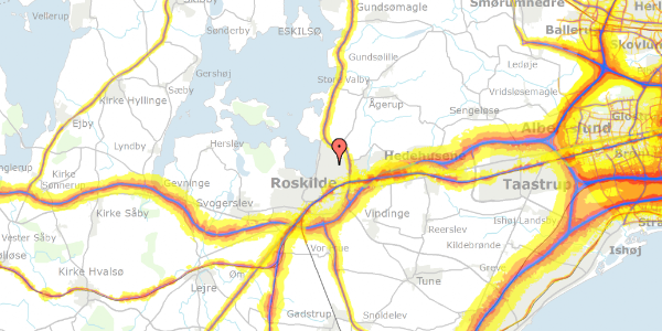 Trafikstøjkort på Ibsgården 82, 4000 Roskilde