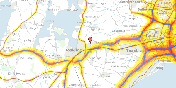 Trafikstøjkort på Isafjordvej 29, 4000 Roskilde